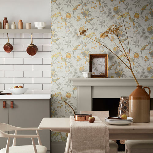 Carta da parati contemporanea - BROOKE HOUSE - The Little Greene - con motivi floreali / con motivi naturali / con animali
