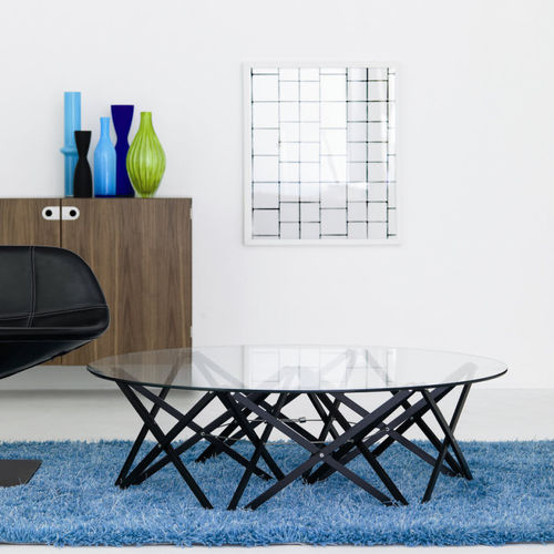 Tavolino basso design originale - ITOMAKI - KARL ANDERSSON - in vetro / in rovere / in noce