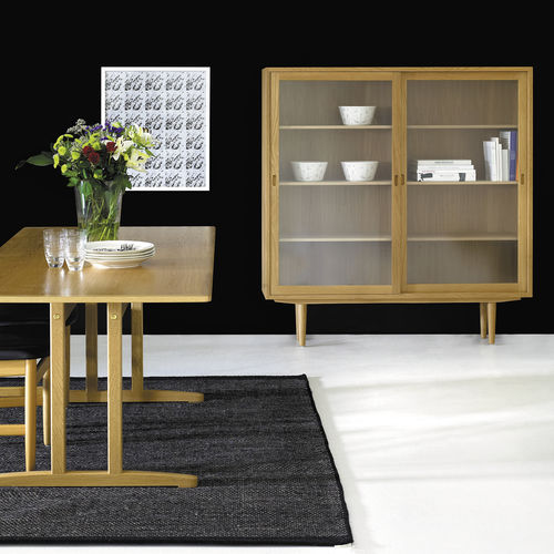 Credenza con alzata contemporanea - ØRESUND - KARL ANDERSSON - in vetro / in rovere