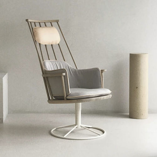 Poltrona design scandinavo - WINDSOR - KÄLLEMO - in pelle / in tessuto / in rovere