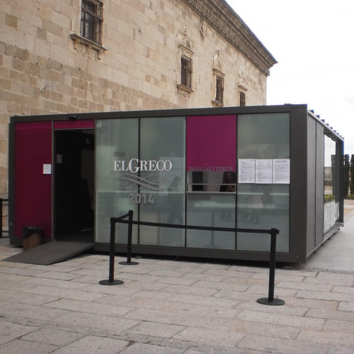 Chiosco commerciale - GRECO - ESTEVA BARCELONA - da esterno / in acciaio inossidabile / in vetro