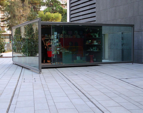 Chiosco commerciale - DEXEUS - ESTEVA BARCELONA - bar / da esterno / in acciaio