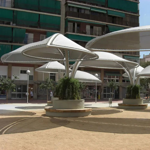 Pergola autoportante - FICUS - ESTEVA BARCELONA - in alluminio / con copertura in tela / modulabile