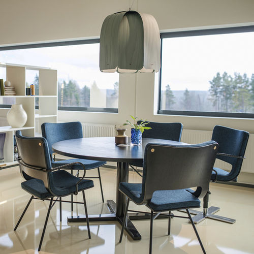 Tavolo contemporaneo - CENTRUM GRANDE - MATERIA - in noce / in betulla / in acciaio