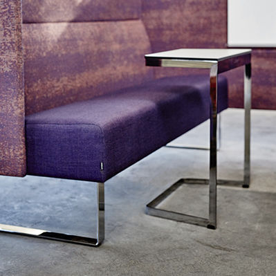 Tavolo d'appoggio contemporaneo - MONOLITE - MATERIA - in laminato / rettangolare / impilabile