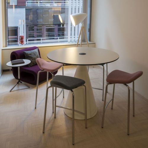 Tavolo alto contemporaneo - CONE - MATERIA - in laminato / rotondo / per uso residenziale