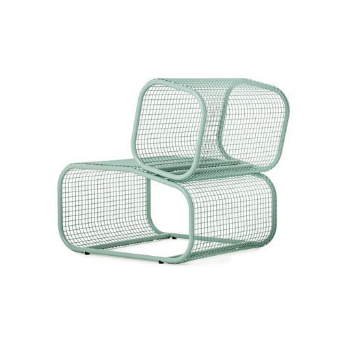 Poltrona contemporanea - Cushy - NOLA INDUSTRIER - in acciaio con rivestimento a polvere / in acciaio con rivestimento a polvere / blu
