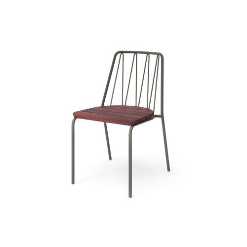 Sedia da giardino contemporanea - Rousseau - NOLA INDUSTRIER - da esterno / in zinco / in rovere