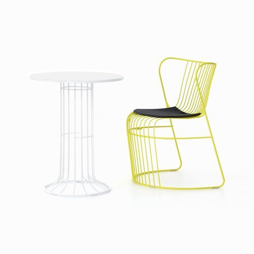Tavolo design industriale - Kaskad - NOLA INDUSTRIER - in MDF / in marmo / con supporto in acciaio termolaccato