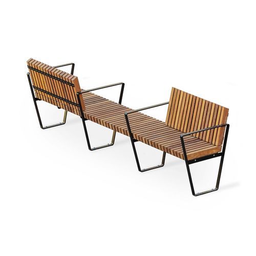 Panca per spazi pubblici contemporanea - Arkipelag - NOLA INDUSTRIER - in legno / in acciaio con rivestimento a polvere / in zinco