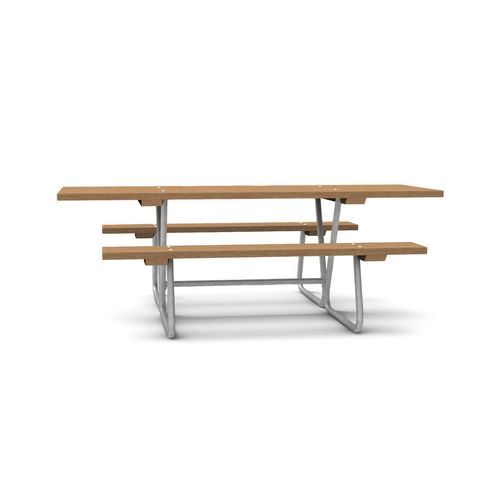 Tavolo da picnic contemporaneo - Bänkbord Stål - NOLA INDUSTRIER - in pino / in acciaio con rivestimento a polvere / in zinco