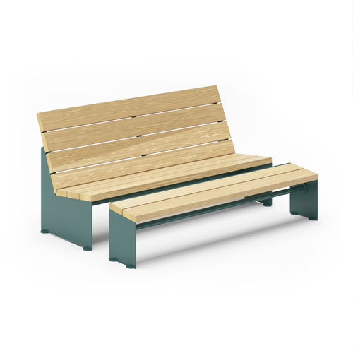 Panca contemporanea - Basking - NOLA INDUSTRIER - in legno oliato / in pino / in alluminio