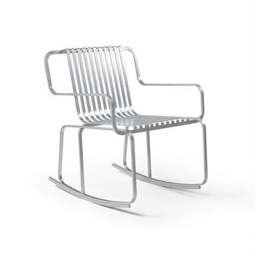 Poltrona contemporanea - Verv Rocking Chair  - NOLA INDUSTRIER - in acciaio / in acciaio galvanizzato / in acciaio