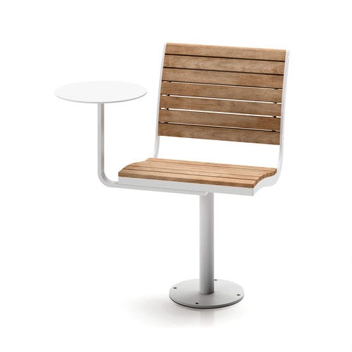 Sedia da giardino contemporanea - Parco Armchair with Tabletop - NOLA INDUSTRIER - da esterno / da interno / in rovere
