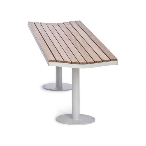 Panca per spazi pubblici contemporanea - Parco Bench - NOLA INDUSTRIER - in acciaio / in legno oliato / in rovere