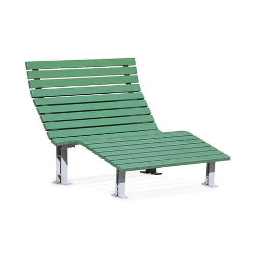 Lettino prendisole contemporaneo - Kajen Sun Lounger - NOLA INDUSTRIER - in acciaio / in acciaio con rivestimento a polvere / in rovere