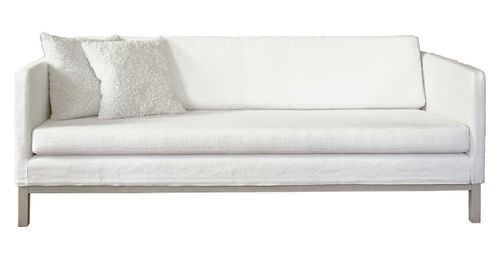 Divano contemporaneo - KARIN  - OLBY DESIGN - in lino / bianco / 3 posti