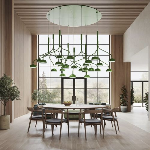 Plafoniera moderna - CURVE CLUSTER METAL - ZERO - circolare / curva / in metallo