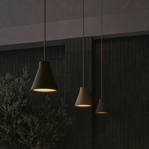 Lampada a sospensione - CORKA - ZERO - in lino / in tessuto / in rovere