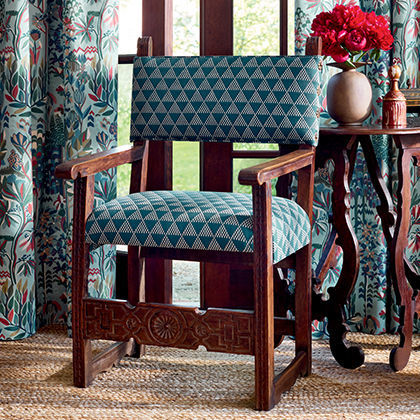 Tessuto da tappezzeria - RIDGE WEAVE - Thibaut - con motivi geometrici / in cotone / tessitura