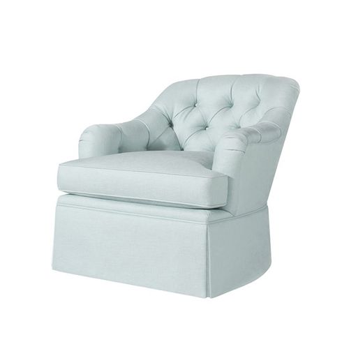 Poltrona classica - Alden - Thibaut - in tessuto / blu / con base centrale