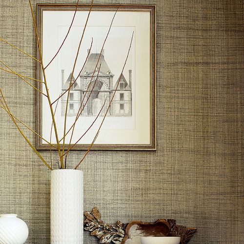 Tessuto da parete - PEARL BAY  - Thibaut - a tinta unita / in rafia / beige