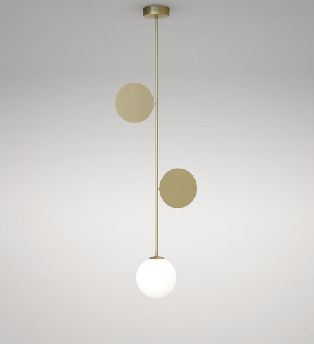Lampada a sospensione - PLATES - Atelier Areti - in ottone spazzolato / in vetro / contemporanea