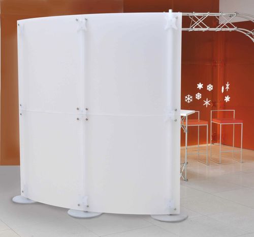 Divisorio per ufficio a pavimento - FLUOWALL WHITE SCREEN - PAXTON - in acrilico / modulare
