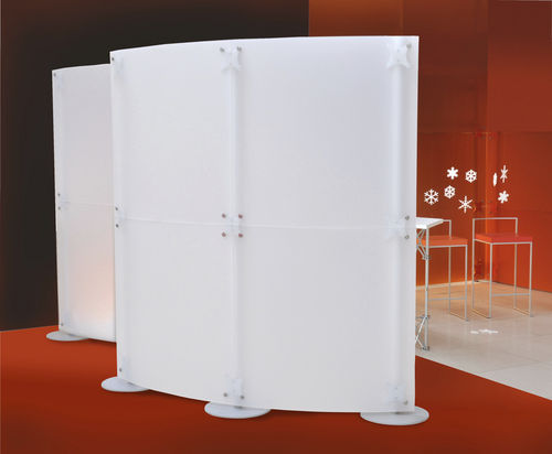 Paravento contemporaneo - FLUOWALL WHITE CURVED - PAXTON - in plastica