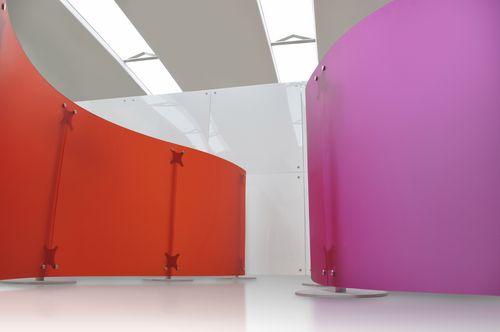 Paravento contemporaneo - FLUOWALL MOVABLE  - PAXTON - in policarbonato / contract