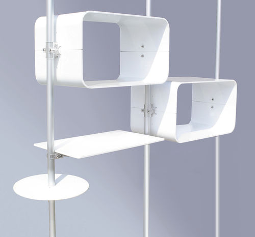 Espositore per prodotti di bellezza - FLUOSHOP WHITE - PAXTON - da parete / in alluminio / per parrucchiere