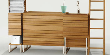 Mobile da bagno contemporaneo - Deesawat Industries - in teak