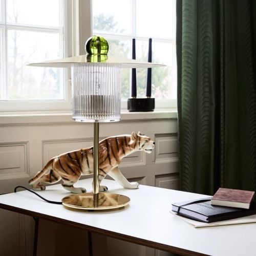 Lampada da tavolo - BALL ON TOP - Design By Us - per ufficio / in metallo / in vetro soffiato