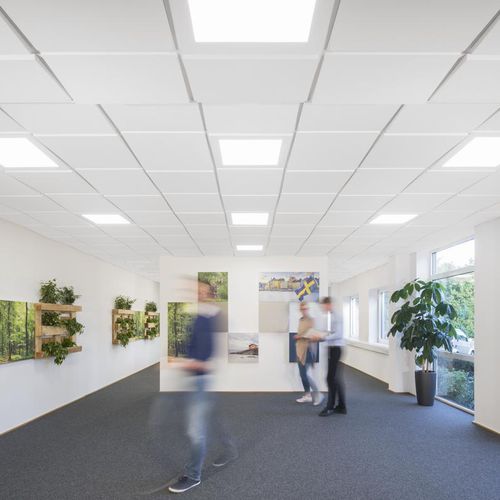 Controsoffitto in lana di vetro - FOCUS™ EZ - Saint-Gobain Ecophon - a quadrotte / per ufficio / da interno