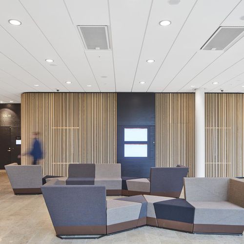 Controsoffitto in lana di vetro - FOCUS™ LP - Saint-Gobain Ecophon - a quadrotte / per ufficio / da interno