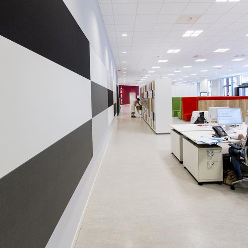 Pannello acustico a muro - AKUSTO™ C - Saint-Gobain Ecophon - in tessuto / in alluminio / in lana