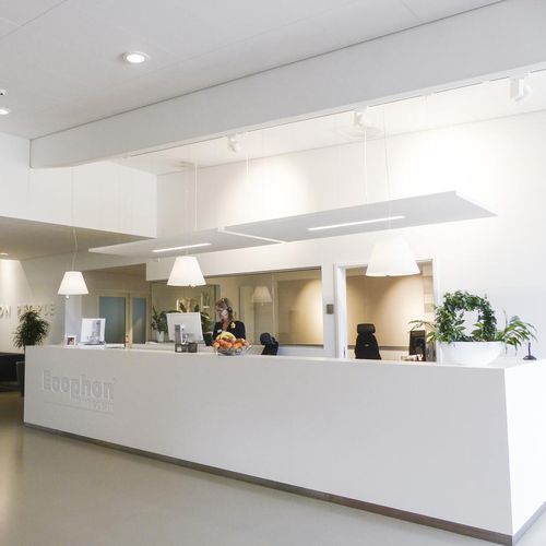 Pannello acustico per soffitto - SOLO™ LINE - Saint-Gobain Ecophon - sospeso / in metallo / in lana