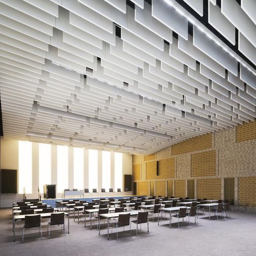 Baffle acustico in lana minerale - SOLO™ - Saint-Gobain Ecophon - sospeso / rettangolare / decorativo