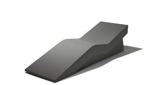 Chaise longue contemporanea - DAY BED - Feek - in schiuma ad alta densità rivestita / grigia