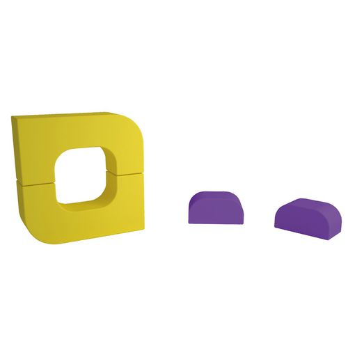 Pouf contemporaneo - LCB-7 - Modugame - MG Sport - in schiuma ad alta densità rivestita / altre forme / modulare