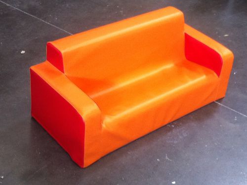 Divano contemporaneo - F25-2 - Modugame - MG Sport - in vinile / con braccioli / arancione