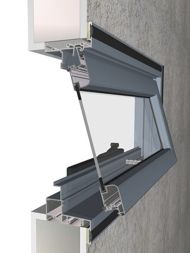 Finestra in alluminio - FACE FIX - Wintec Aluminium Windows & Doors Australia Pty Ltd - basculante / a doppi vetri / acustica
