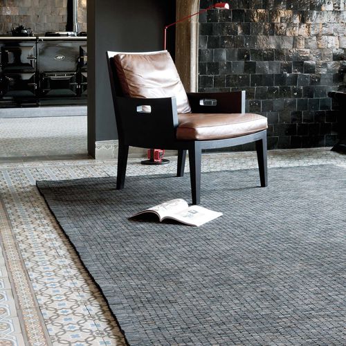 Tappeto contemporaneo - BRICK - Limited edition - a tinta unita / in pelle / rettangolare