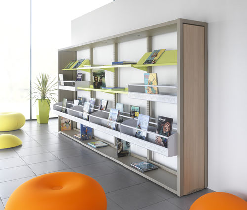 Scaffalatura per mediateca - KORTAZZ - DPC - per biblioteca / standard / in legno
