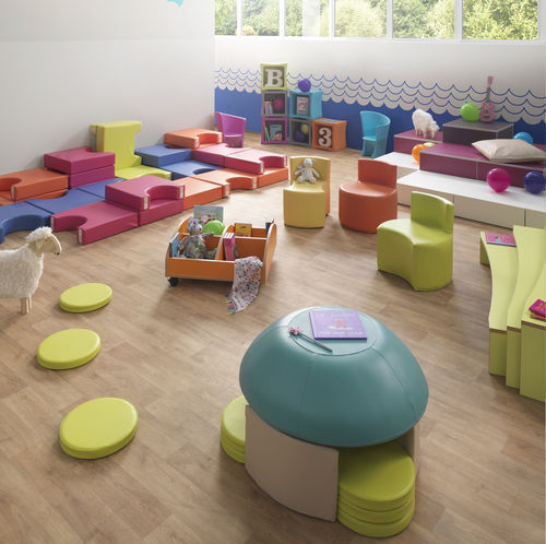 Pouf contemporaneo - DOUM DOUM - DPC - in schiuma di poliuretano / modulare / per scuola materna