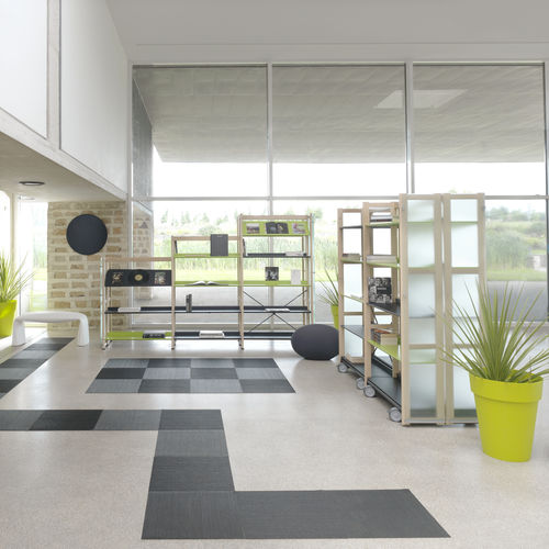 Scaffalatura mobile per biblioteca - MAJEO - DPC - contract / standard / in legno
