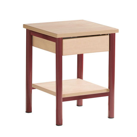 Comodino contemporaneo - PYLOS SERIES - DPC - in melaminico / con supporto in metallo / quadrato
