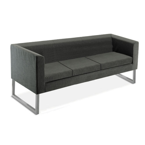 Divano contemporaneo - PUNTA SERIES - DPC - in tessuto / sfoderabile / grigio