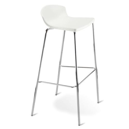 Sgabello contemporaneo - EASY - DPC - in polipropilene / con supporto in metallo cromato / con poggiapiedi
