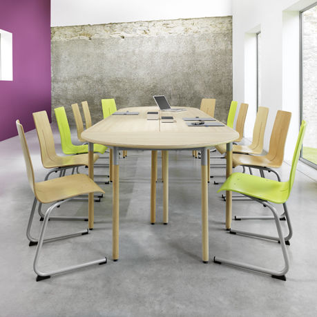 Tavolo contemporaneo - LAÏS - DPC - in laminato / in melaminico / con supporto in faggio